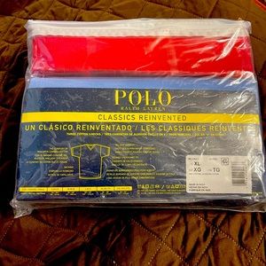 Polo Ralph Lauren men’s three pack XL cotton v-neck t-shirts with wicking. New.